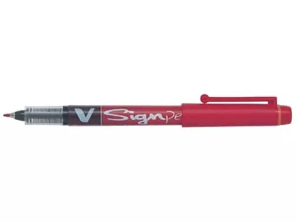 Een Pilot Fineliner V-Sign Pen rood koop je bij ShopXPress