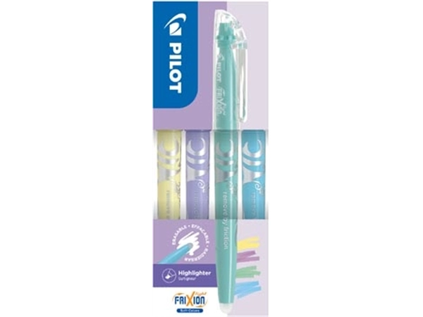 Vous pouvez acheter un Pilot FriXion Light surligneur Soft, boîte de 4 pièces: jaune, violet, vert, bleu chez Supplierz BV