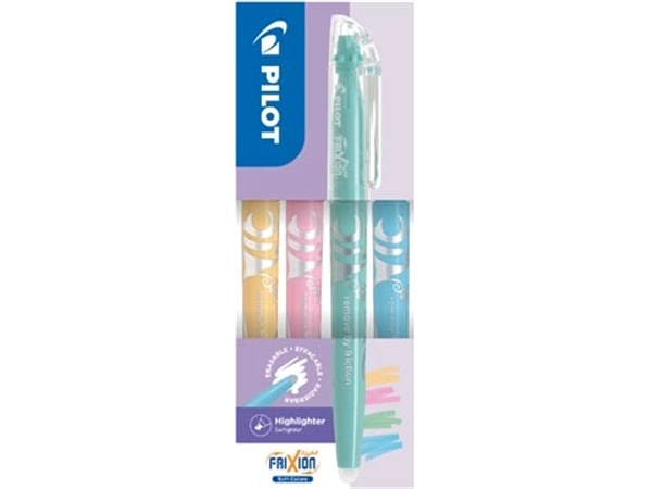 Buy your Pilot FriXion Light markeerstift Soft, doos van 4 stuks: roze, oranje, groen, blauw at Supplierz BV