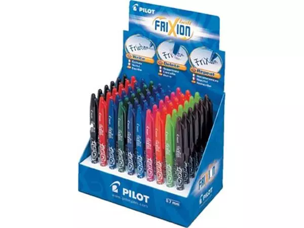 Een Pilot gelroller Frixion Ball, display met 60 stuks koop je bij ShopXPress