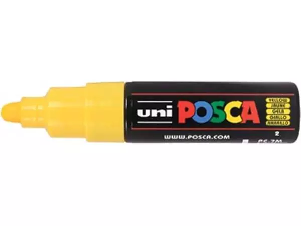 Een Posca paintmarker PC-7M geel koop je bij ShopXPress