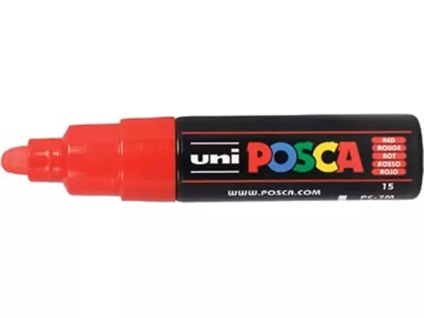 Een Posca paintmarker PC-7M rood koop je bij ShopXPress