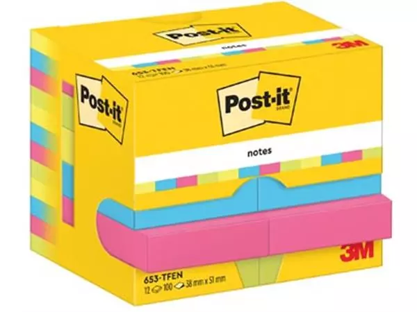 Een Post-It Notes Vitality, 100 vel, ft 38 x 51 mm, pak van 12 blokken koop je bij ShopXPress