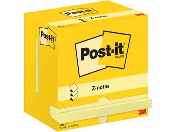 Een Post-It Z-Notes , 100 vel, ft 76 x 127 mm, geel, pak van 12 blokken koop je bij ShopXPress