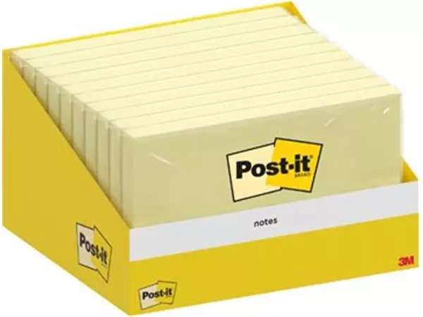 Een Post-it Notes, 100 vel, ft 76 x 127 mm, kanariegeel (canary yellow) koop je bij ShopXPress