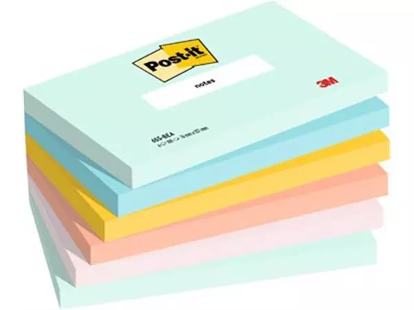 Een Post-it Notes, 100 vel, ft 76 x 127 mm, pak van 6 blokken, Beachside colour collection koop je bij ShopXPress