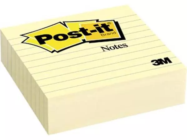 Een Post-it Notes, ft 101 x 101 mm, geel, gelijnd, blok van 300 vel koop je bij ShopXPress