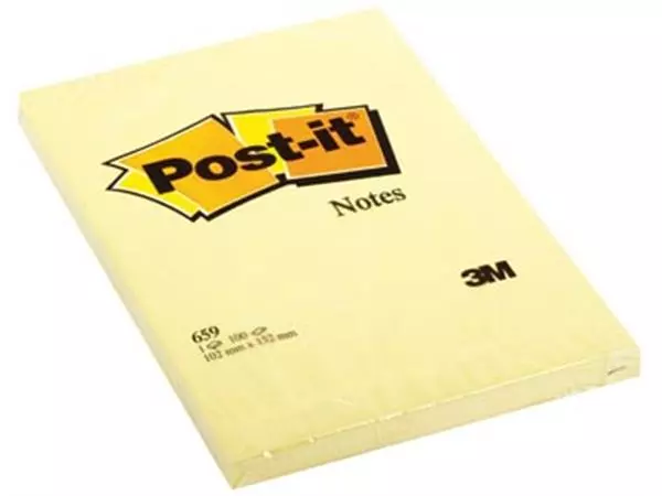 Een Post-it Notes, ft 102 x 152 mm, geel, blok van 100 vel koop je bij ShopXPress