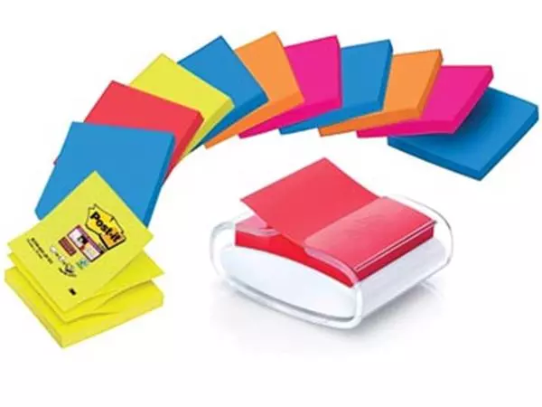 Een Post-it Super Sticky Z-notes dispenser Pro Color wit, voor ft 76 x 76 mm, inclusief 12 blokken van 90 vel koop je bij ShopXPress