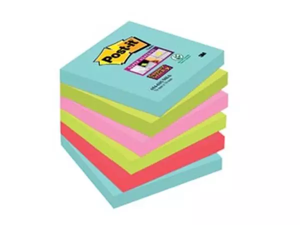 Een Post-it Super Sticky notes Cosmic, 90 vel, ft 76 x 76 mm, pak van 6 blokken koop je bij ShopXPress