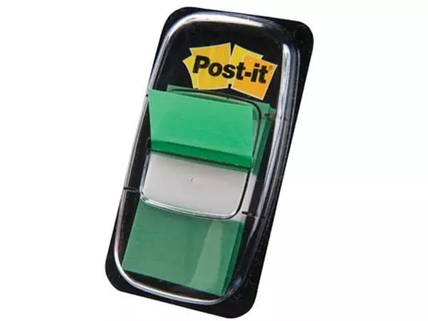 Een Post-it index standaard, ft 24,4 x 43,2 mm, houder met 50 tabs, groen koop je bij ShopXPress