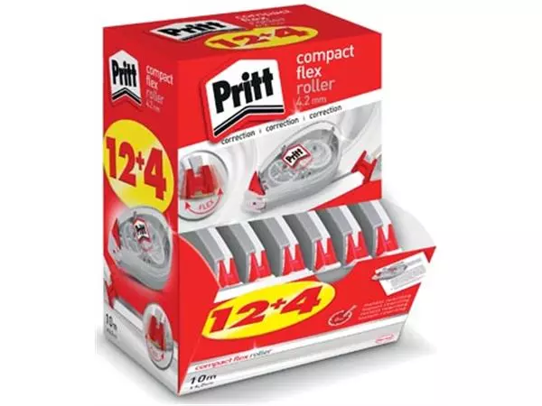 Een Pritt correctieroller Compact Flex 4,2 mm x 10 m, doos 12 + 4 gratis koop je bij ShopXPress