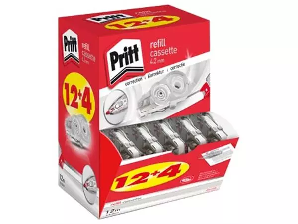 Een Pritt vulling voor correctieroller Refill Flex 4,2 mm x 12 m, doos 12 + 4 gratis koop je bij ShopXPress