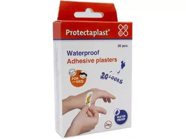 Een Protectaplast kinderpleister, assorti afmetingen, pak van 20 stuks koop je bij ShopXPress