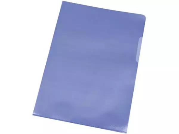 Een Q-CONNECT L-map blauw 120 micron pak van 100 stuks koop je bij ShopXPress