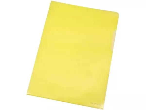 Een Q-CONNECT L-map geel 120 micron pak van 100 stuks koop je bij ShopXPress