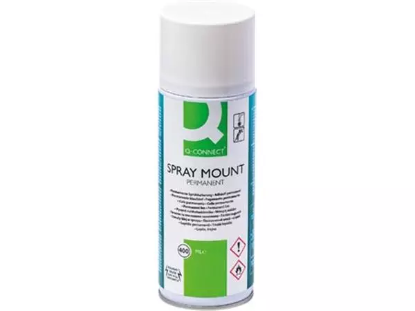 Een Q-CONNECT Quick Mount spray, permanent, spuitbus van 400 ml koop je bij ShopXPress