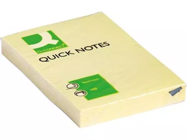 Een Q-CONNECT Quick Notes, ft 51 x 76 mm, 100 vel, geel koop je bij ShopXPress