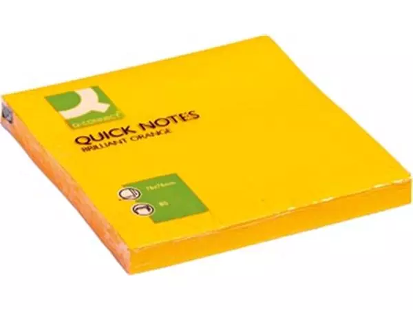 Een Q-CONNECT Quick Notes, ft 76 x 76 mm, 80 vel, neonoranje koop je bij ShopXPress