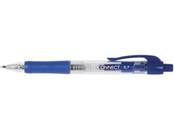 Een Q-CONNECT balpen, retractable, 0,7 mm, medium punt, blauw koop je bij ShopXPress