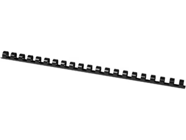 Een Q-CONNECT bindrug 12mm 21 rings 100 stuks zwart koop je bij ShopXPress