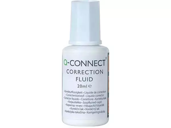 Een Q-CONNECT correctievloeistof flesje van 20 ml koop je bij ShopXPress