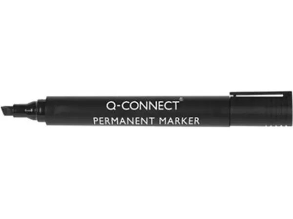 Een Q-CONNECT permanente marker, 2-5 mm, schuine punt, zwart koop je bij ShopXPress