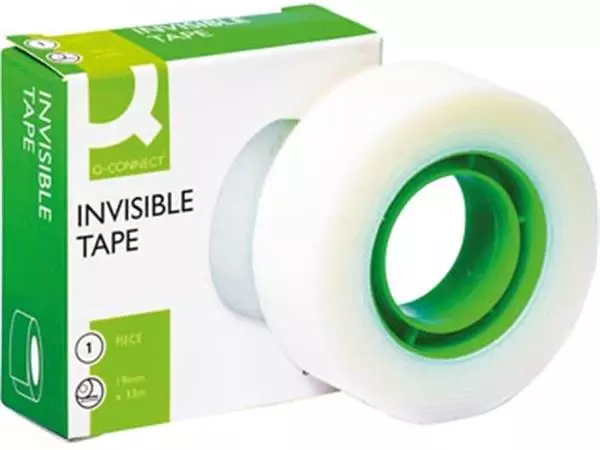 Een Q-CONNECT plakband, invisible, 19 mm x 33 m koop je bij ShopXPress