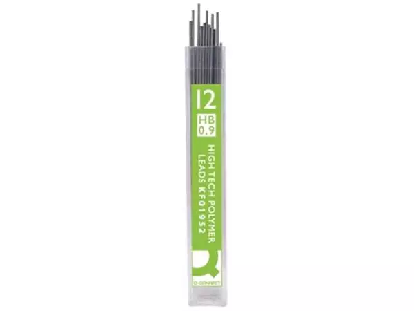 Een Q-CONNECT potloodstiften 0,9 mm HB etui van 12 stuks koop je bij ShopXPress