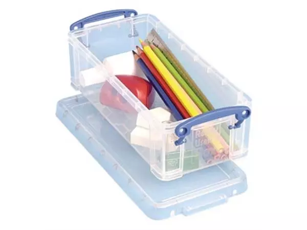 Een Really Useful Box 0,9 liter, transparant koop je bij ShopXPress