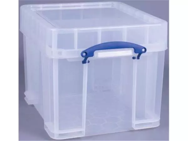 Een Really Useful Box 35 liter XL, transparant, per stuk verpakt in karton koop je bij ShopXPress