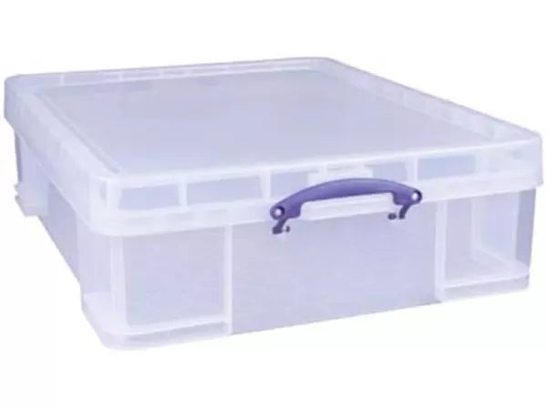 Een Really Useful Box 70 liter, transparant, per stuk verpakt in karton koop je bij ShopXPress