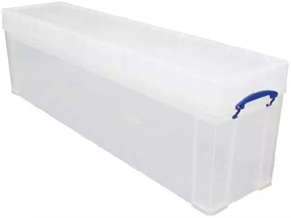 Een Really Useful Box 77 liter, transparant, per stuk verpakt in karton koop je bij ShopXPress