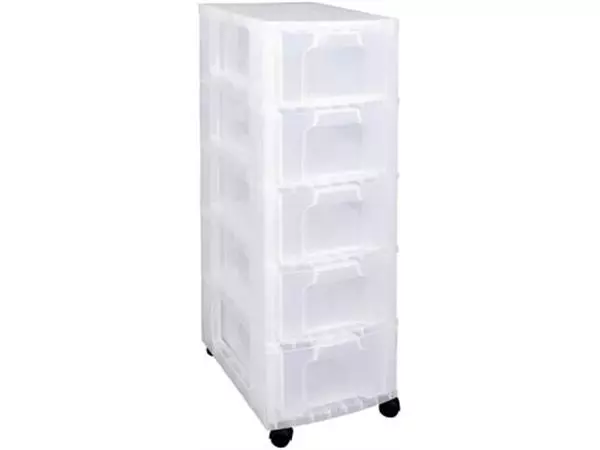 Een Really Useful Box ladenblok 5 x 12 l, transparant koop je bij ShopXPress