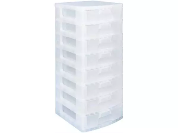 Een Really Useful Box ladenblok 8 x 9,5 l, transparant koop je bij ShopXPress