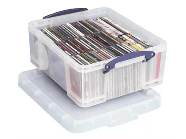 Een Really Useful Box opbergdoos 18 liter, transparant koop je bij ShopXPress