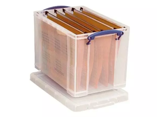 Een Really Useful Box opbergdoos 19 liter hangmappenkoffer, transparant koop je bij ShopXPress