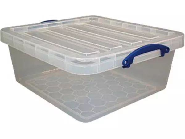 Een Really Useful Box opbergdoos 31,5 l, nestbaar, transparant koop je bij ShopXPress