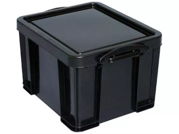 Een Really Useful Box opbergdoos 35 liter, gerecycleerd, zwart koop je bij ShopXPress