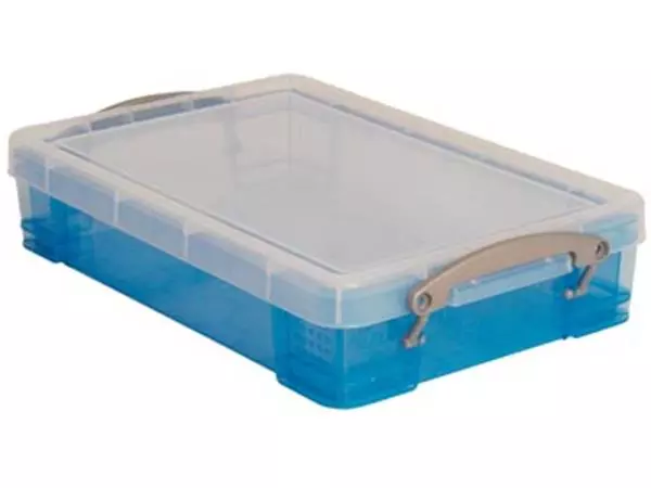 Een Really Useful Box opbergdoos 4 liter, transparant blauw koop je bij ShopXPress