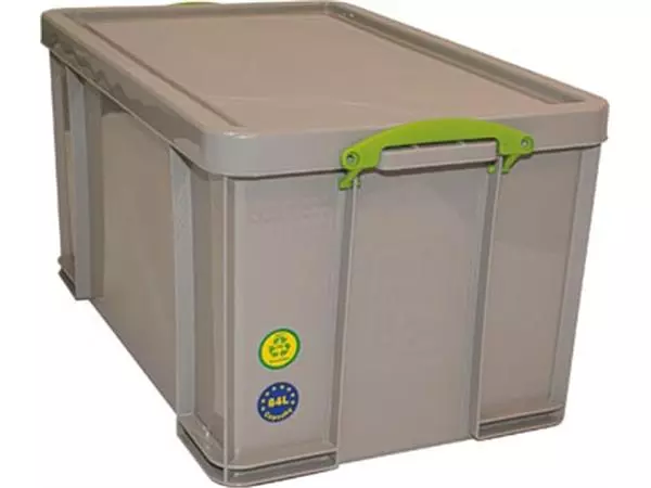 Een Really Useful Box opbergdoos 84 liter, gerecycleerd, grijs koop je bij ShopXPress