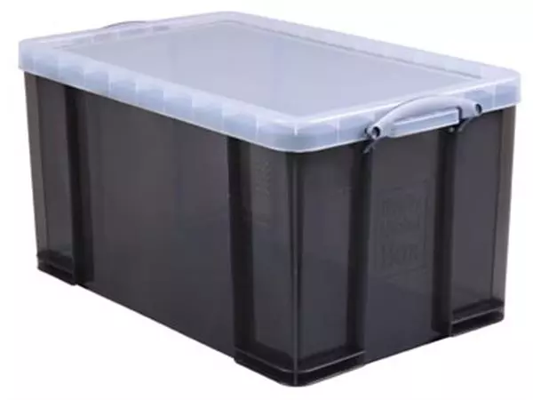 Een Really Useful Box opbergdoos 84 liter, transparant gerookt koop je bij ShopXPress