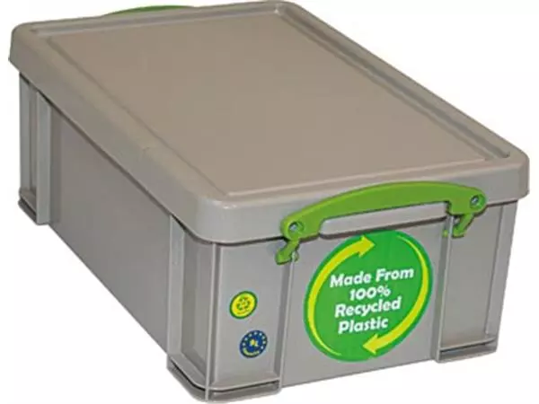 Een Really Useful Box opbergdoos 9 liter, gerecycleerd, grijs koop je bij ShopXPress