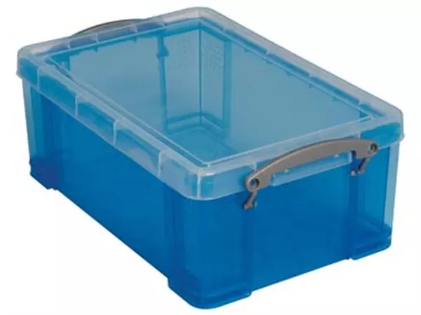 Een Really Useful Box opbergdoos 9 liter, transparant blauw koop je bij ShopXPress