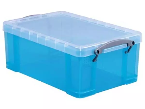 Een Really Useful Box opbergdoos 9 liter, transparant helblauw koop je bij ShopXPress