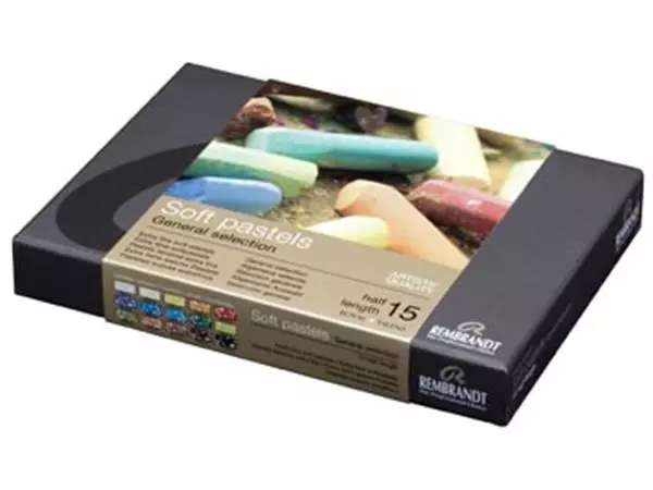 Een Rembrandt softpastels, starterset met 15 halve pastels koop je bij ShopXPress