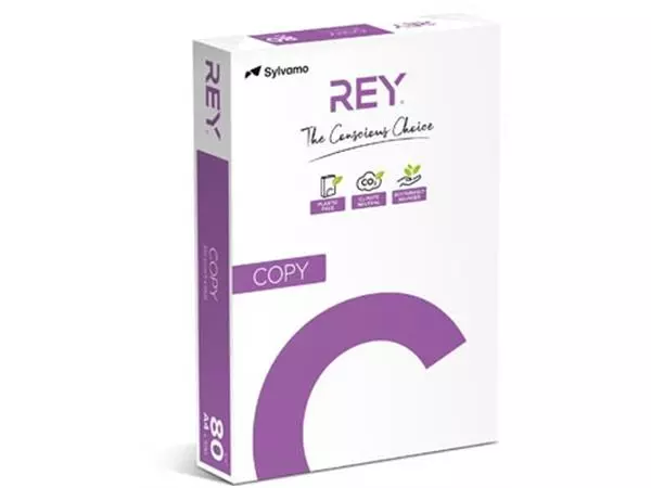 Een Rey Copy printpapier ft A4, 80 g, pak van 500 vel koop je bij ShopXPress