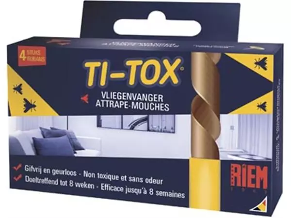 Een Riem Ti-Tox anti-vliegenkleefband, 4 stuks koop je bij ShopXPress