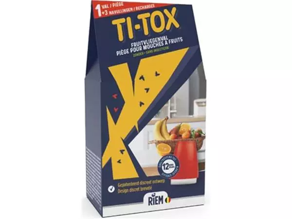 Een Riem Ti-Tox fruitvliegenval, 1 val + 3 navullingen koop je bij ShopXPress