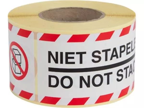 Een Rillprint etiketten Niet stapelen, ft 46 x 125 mm, rol van 250 stuks koop je bij ShopXPress